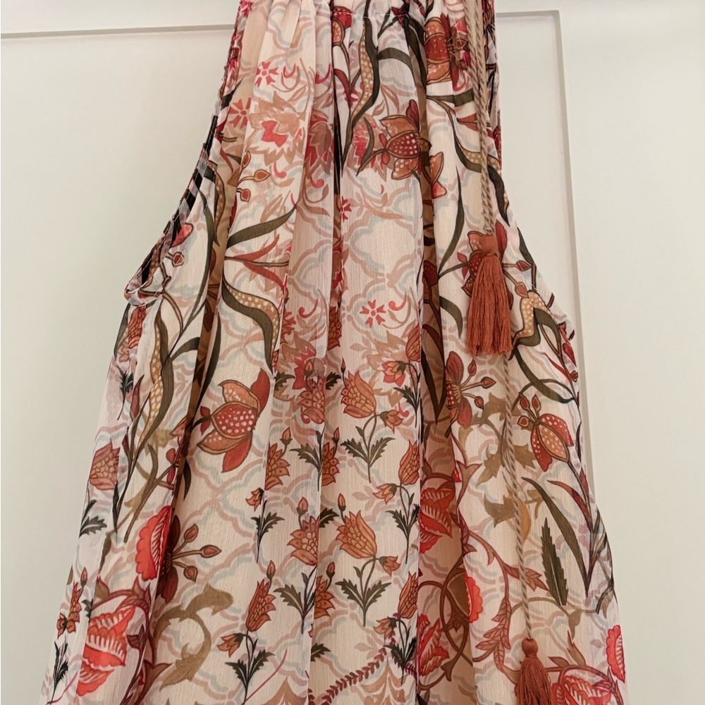 Cost Plus World Market Floral Maxi Dress - Red and Brown